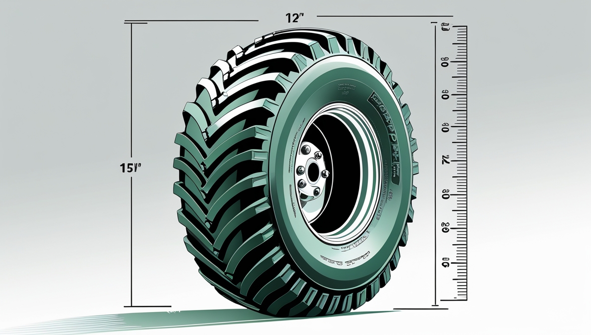 How are lawn tractor tires measured