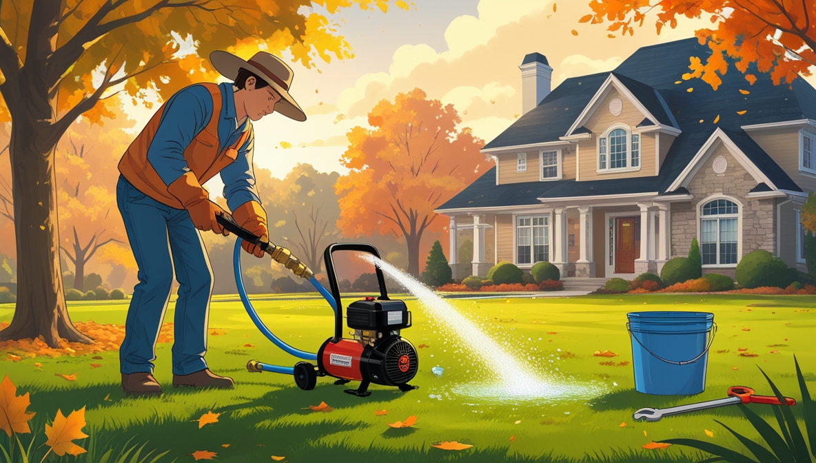 How to blow out lawn sprinkler system