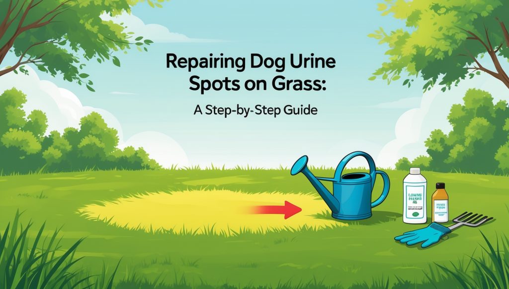 How to repair dog pee spots on grass