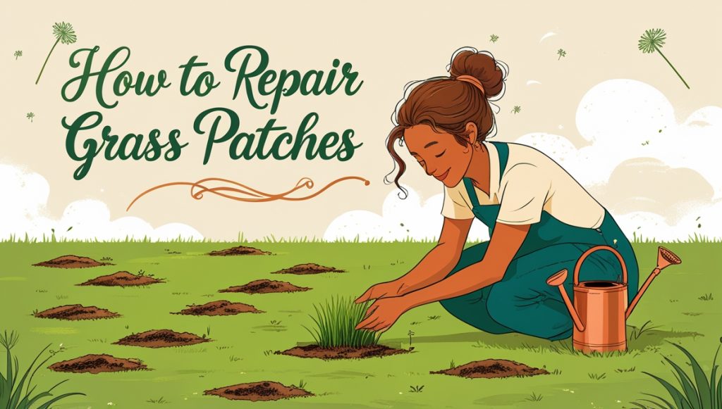 How to repair grass patches