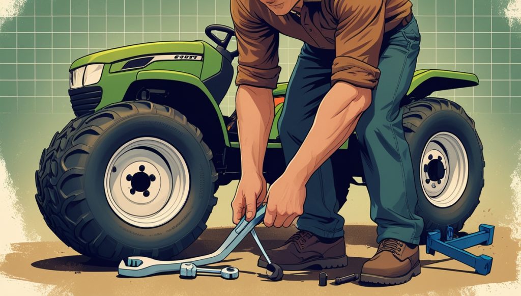 How to replace a lawn tractor tire