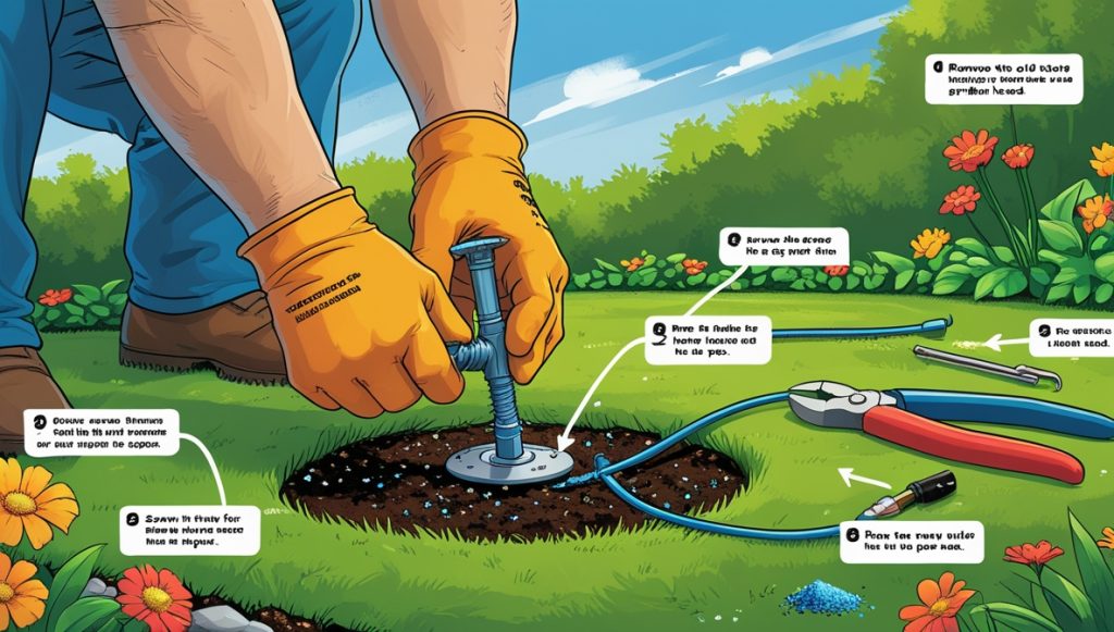 How to replace a pop-up sprinkler head