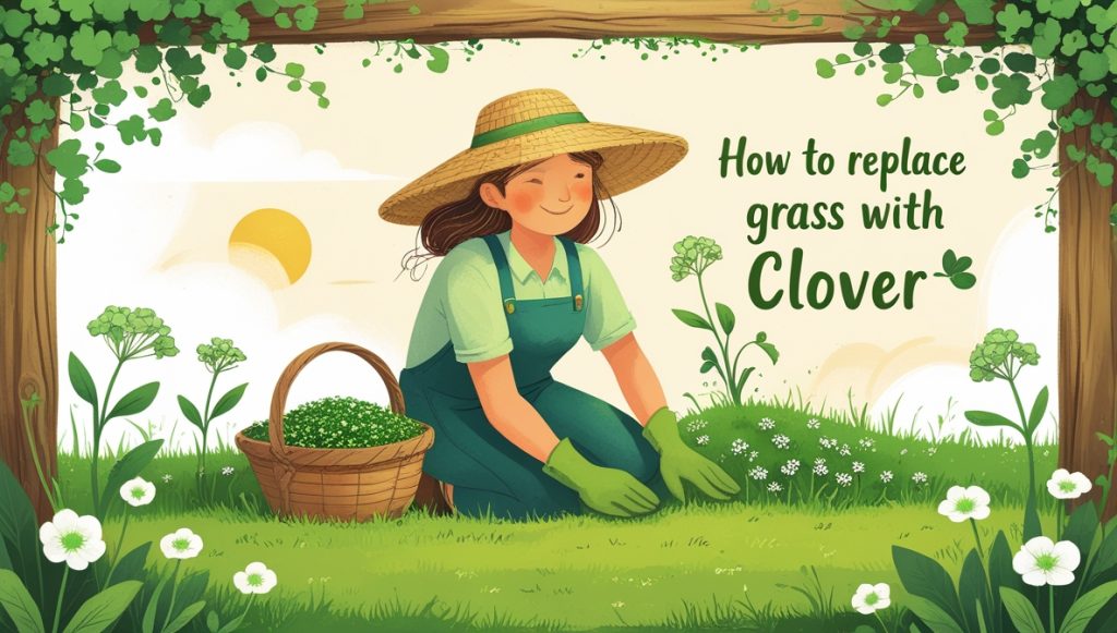 How to replace grass with clover