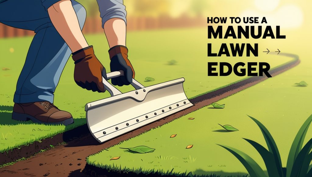 How to use a manual lawn edger