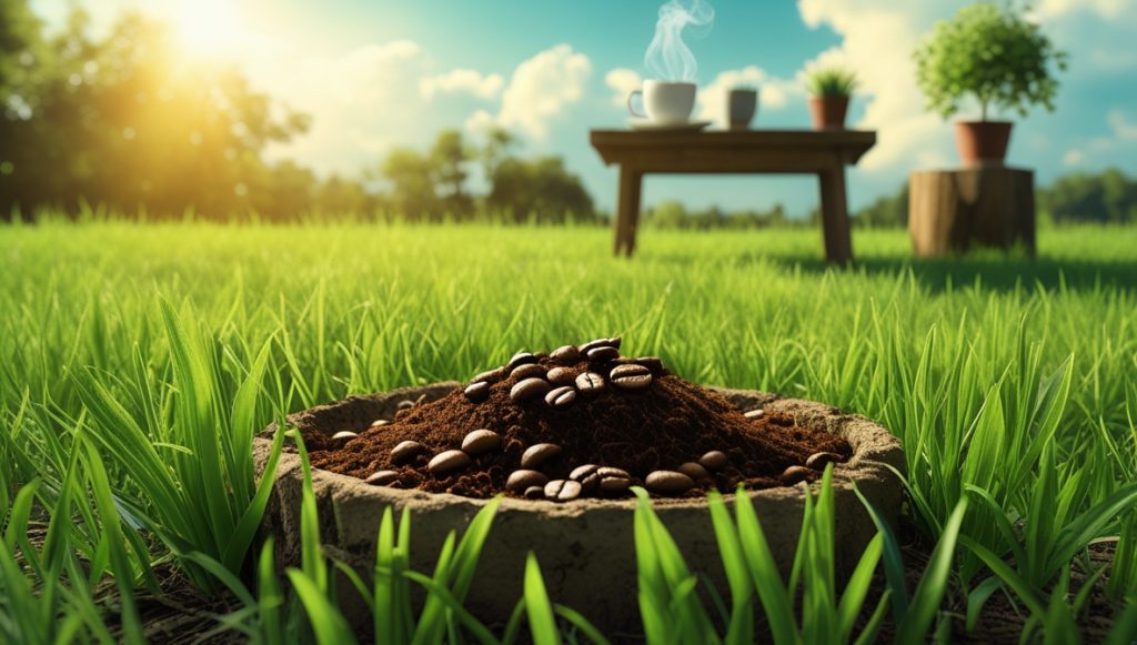 are coffee grounds good for grass