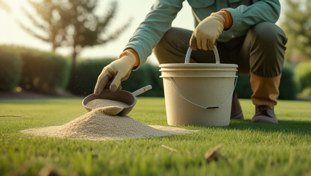 how to apply diatomaceous earth to lawn