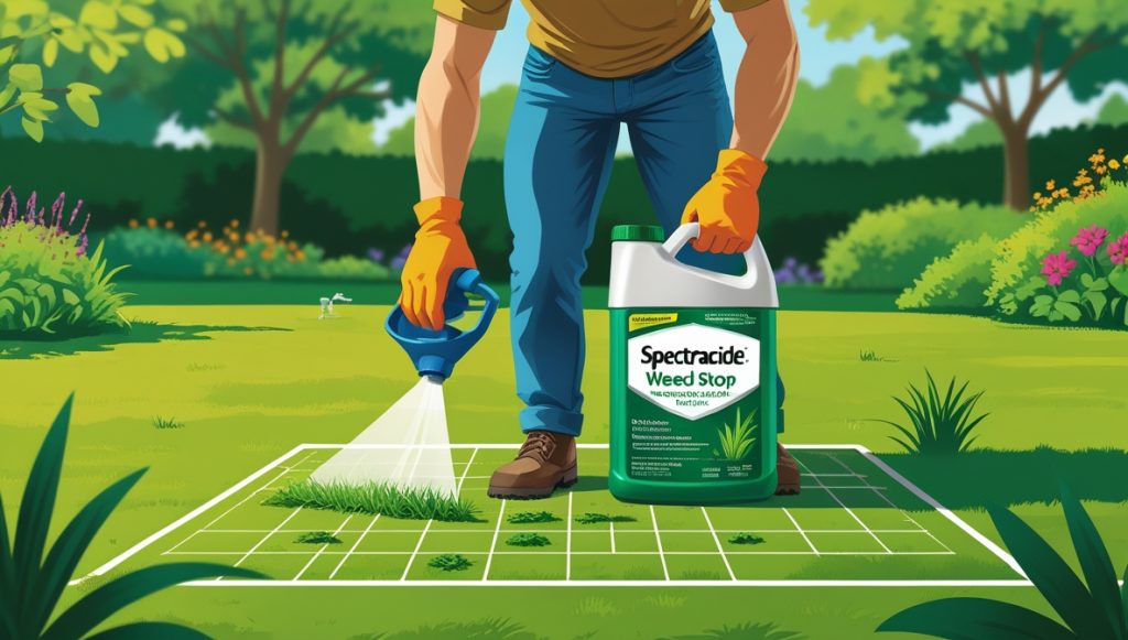 how to apply spectracide weed stop for lawns