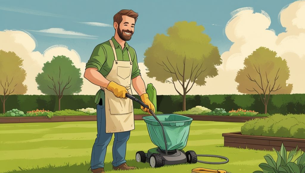 how to clean a lawn mower bag