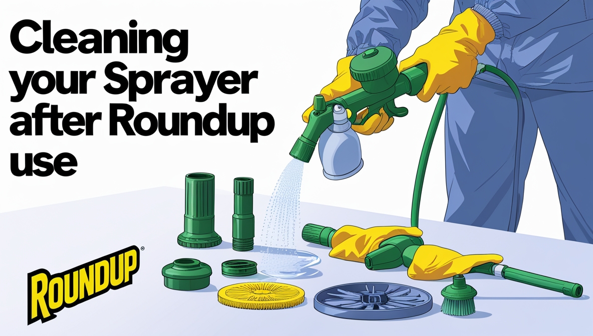 how to clean a sprayer after using roundup