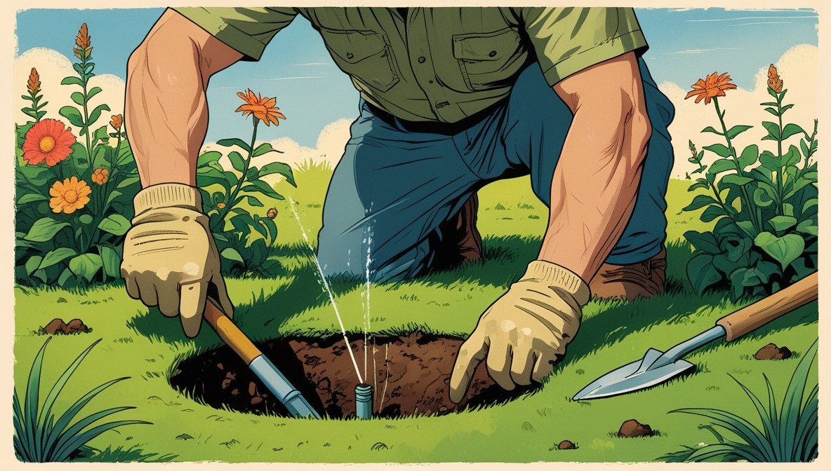 how to find a buried sprinkler head